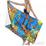 Annays Underwater World Colour Fishes Prints Bath Towel Wrap Womens Spa Shower and Wrap Towels Swimming Bathrobe Cover Up for Ladies Girls - White 80x130cm 31.5x51.2inches - B07VRT8PQQ